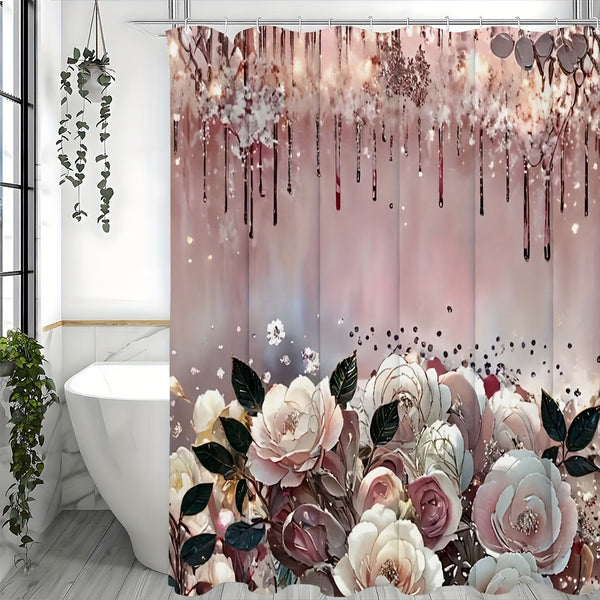Art Flower Shower Curtain Home