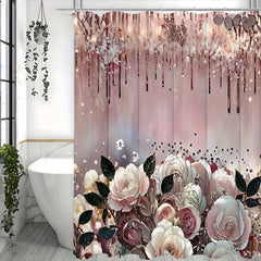 Art Flower Shower Curtain Home