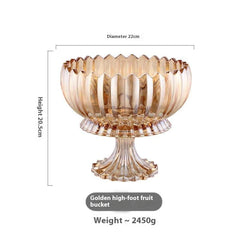 Light Luxury Dried Fruit Snack Plate Creative Glass Fruit Plate Decoration