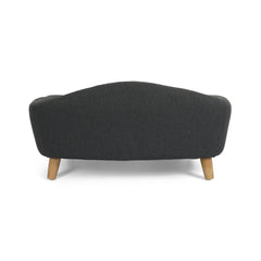 Elevated Luxurious Fabric Chaise Lounger for Dogs or Cats with Wood Legs