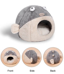 Cute Animal Cat Accessory Furniture Balloonfish-shaped House
