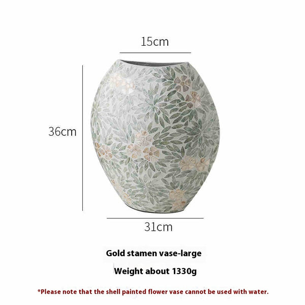 Handmade Shell Decorative Vase Creative Table Flower Container