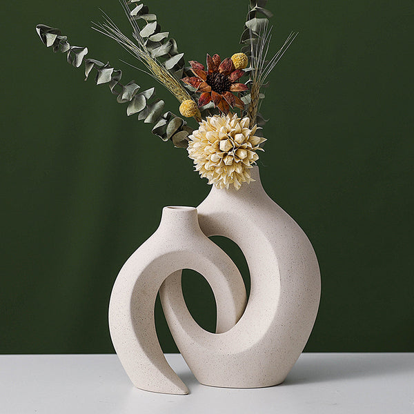 European Ceramic Vase Combination In Style Creative Decoration