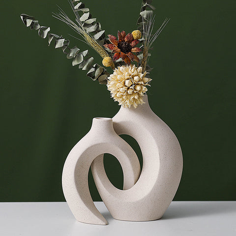 European Ceramic Vase Combination In Style Creative Decoration
