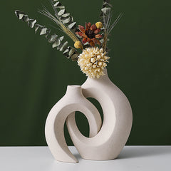 European Ceramic Vase Combination In Style Creative Decoration