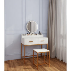 Makeup Vanity Table With Storage Drawers And Organizer