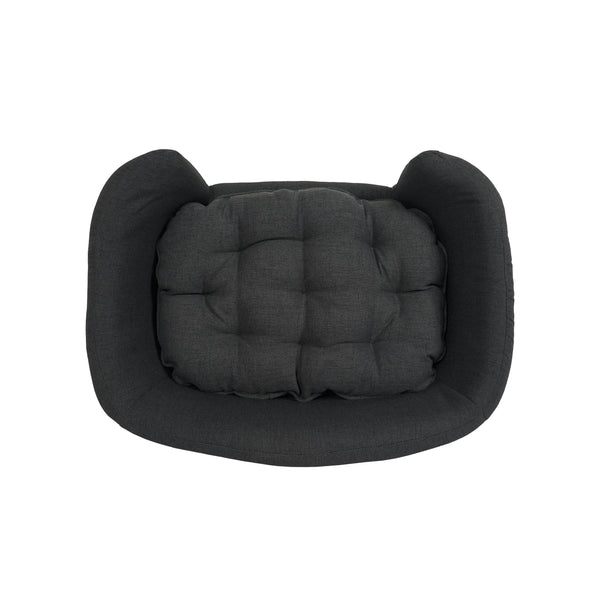 Elevated Luxurious Fabric Chaise Lounger for Dogs or Cats with Wood Legs
