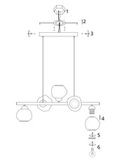 TORONTO Modern Glass Pendant Light