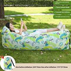 Camping Air Folding Lunch Break Net Celebrity Inflatable Mattress Lazy Sofa Recliner Single Portable Outdoor