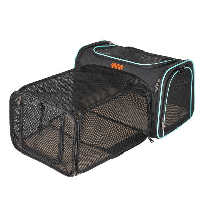 Cat Bag Expandable Pet Outing Carrying Bag Breathable Big Cat Bag