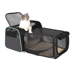 Cat Bag Expandable Pet Outing Carrying Bag Breathable Big Cat Bag