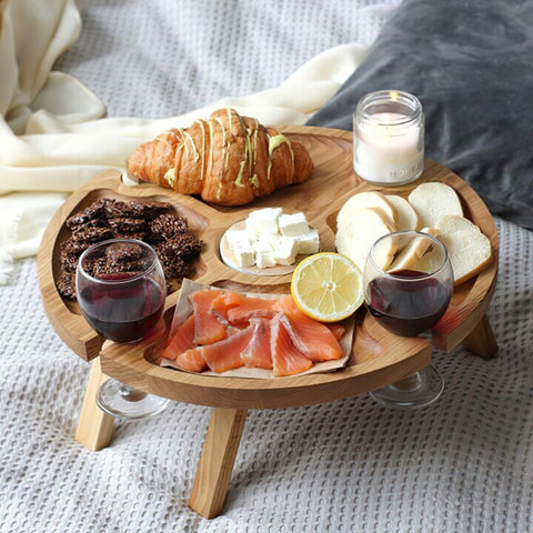 Gourmet Portable Charcuterie, Fruit & Dessert Picnic Table