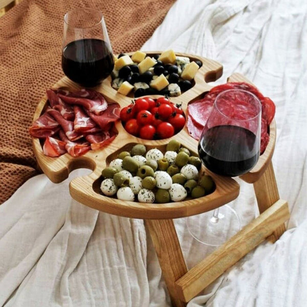Gourmet Portable Charcuterie, Fruit & Dessert Picnic Table