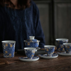 Enamel Cha Hai 200ml Ceramic Cups Hand Made Chinese