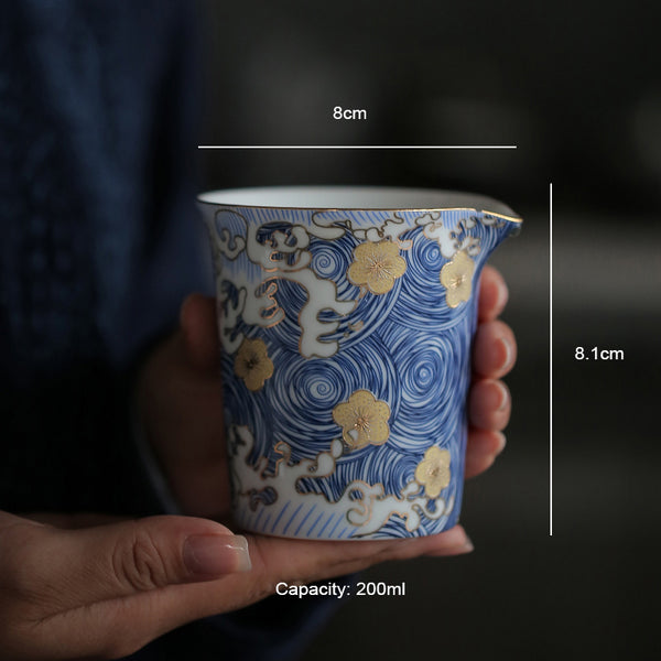 Enamel Cha Hai 200ml Ceramic Cups Hand Made Chinese