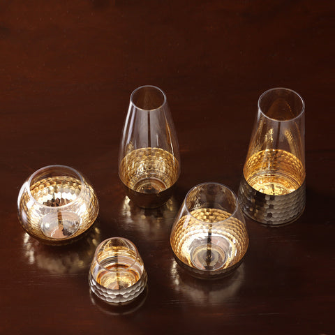 Honeycomb Glass Vase Transparent