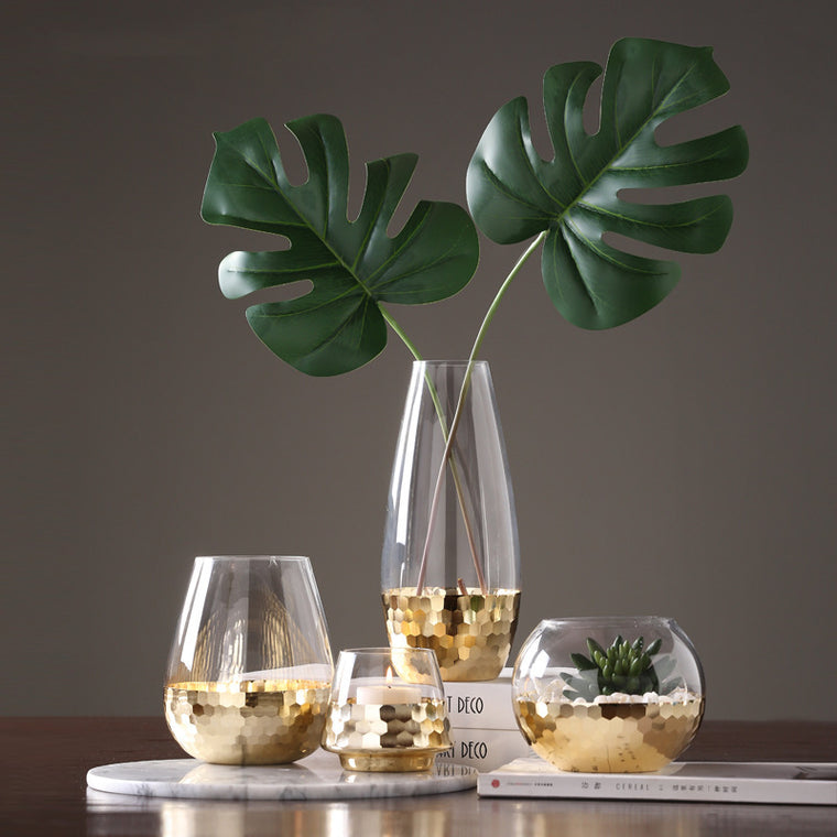 Honeycomb Glass Vase Transparent