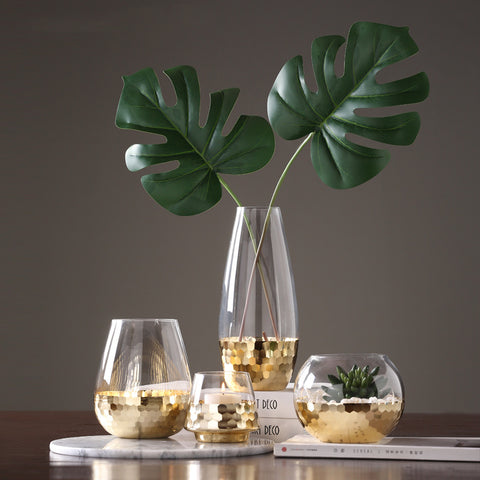 Honeycomb Glass Vase Transparent