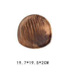 Walnut Snack Plate Plate Sushi Plate Irregular Tea Plate Fruit Plate Rectangular Tray Wooden Tea Sea