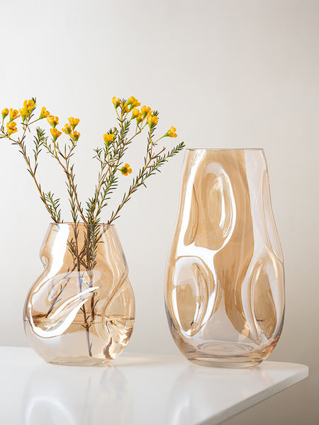 Luxury Style Golden Irregular Vase