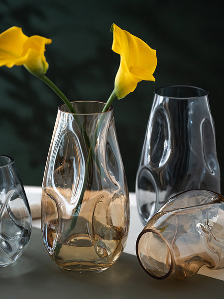 Luxury Style Golden Irregular Vase