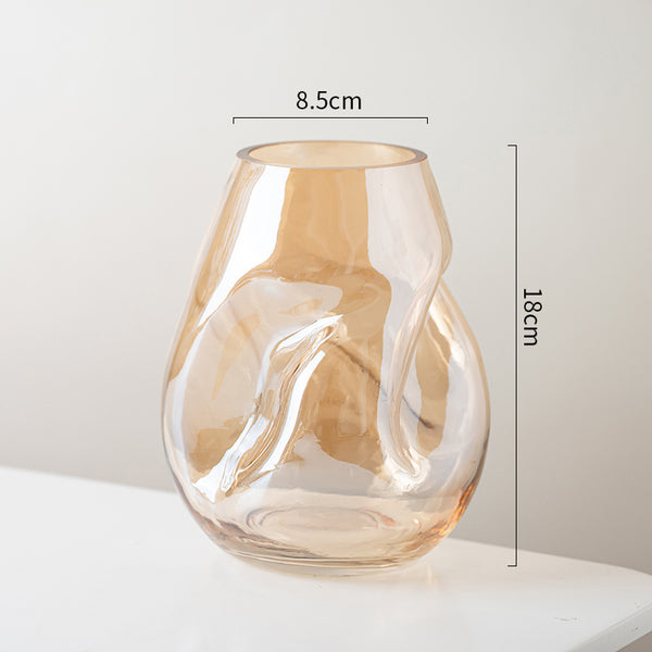 Luxury Style Golden Irregular Vase