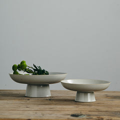 Japanese Stoneware Tall Fruit Plate