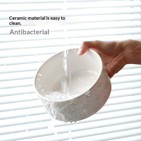 Ceramic Elevated Anti-spill Food and Water Cat & Dog Bowl