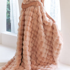 Polyester Bubble Velvet Thick Blanket