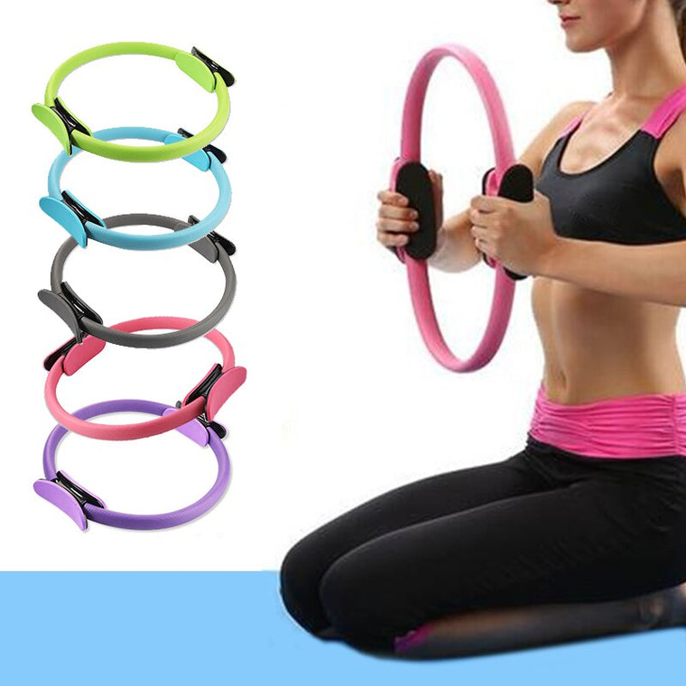 Fitness Pilates Yoga Ring Dual Exercise Home Gym Workout Sports Body Resistance