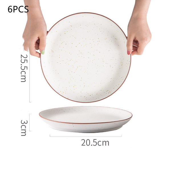Japanese Simple Ceramic Plate Tableware