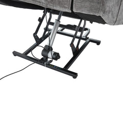 Electric Power Lift Recliner Chair Sofa With Massage And Heat For Elderly, Heavy Duty And Safety Motion Reclining Mechanism Fabric Sofa With Storage Pocket, Cup Holders,USB Ports