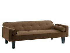 Fabric Sofa, Mid Century Love Seat Sofa Furniture, With Pillows, Living Room Button Tufted Sofa, Pull Point Design