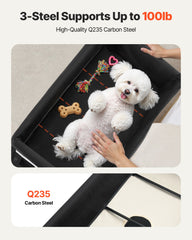cWith 600D Oxford Cloth And Dutch Velvet, Portable Raised Cot With Wheels, Side Storage Bags, And Carry Bag For Cats & Dogs, XL, Beige
