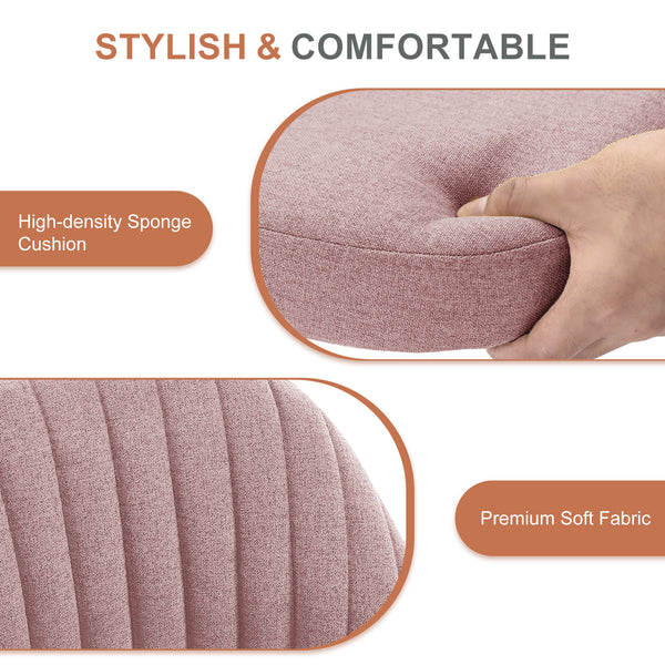 Modern Fabric Armless Adjustable Swivel Office Desk Chairs With Wheels