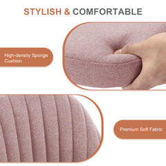 Modern Fabric Armless Adjustable Swivel Office Desk Chairs With Wheels