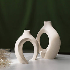 European Ceramic Vase Combination In Style Creative Decoration
