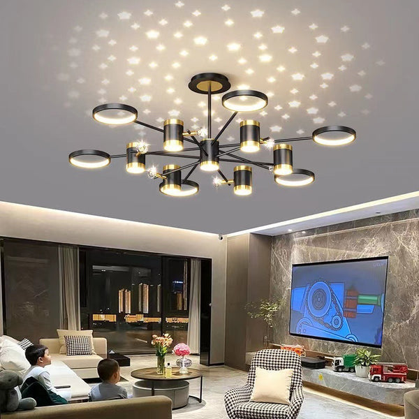 Light Luxury Chandelier Nordic Star Lamp Combination