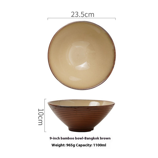 bowl tableware Retro Salad Bowl Personality Tableware