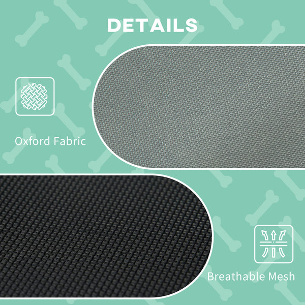 Elevated Dog Bed with Removable Canopy, Outdoor Dog Cot with UV Protection Canopy Shade, 36 inch Large Pet Bed for Camping, Gray