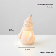 Ceramic Christmas Tree Desktop Decoration Luminous Christmas Small House Christmas Snowman