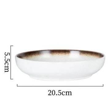 Japanese Ceramic Deep Plate Bowl