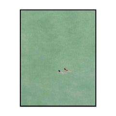 Swimming Into The Sea Green Ocean Hand Painted Oil Painting
