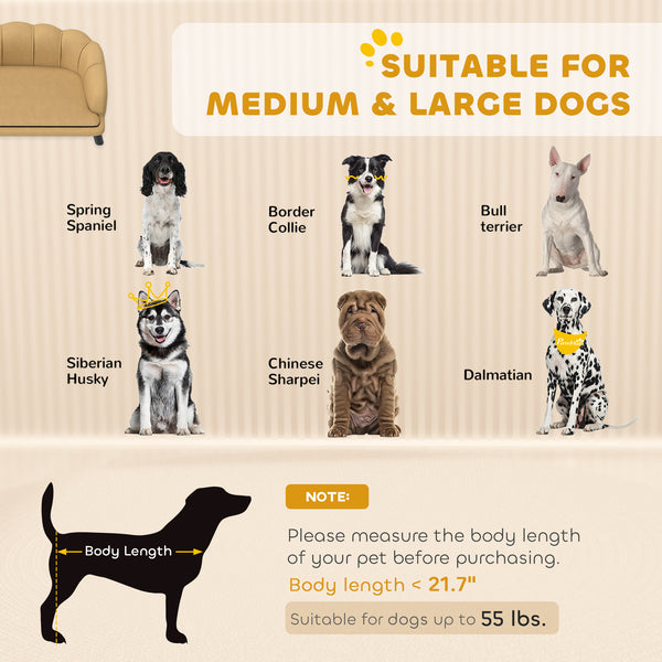 Pearl Design Pet Sofa With Solid Wood for Medium and Large Sized Dogs