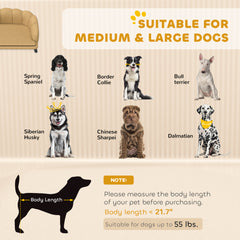 Pearl Design Pet Sofa With Solid Wood for Medium and Large Sized Dogs