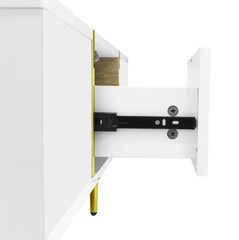 White High-gloss Coffee Table, Modern And Simple