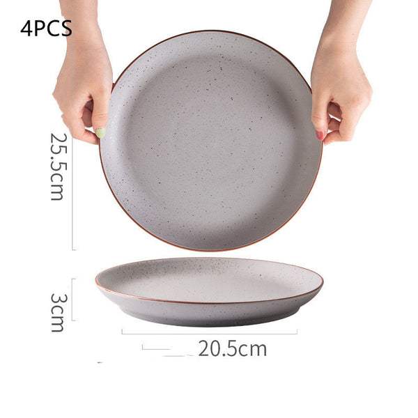 Japanese Simple Ceramic Plate Tableware
