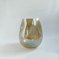 Designer Transparent Glass Vase Irregular Dining Table Vase Sample Room Decoration Colored Flower