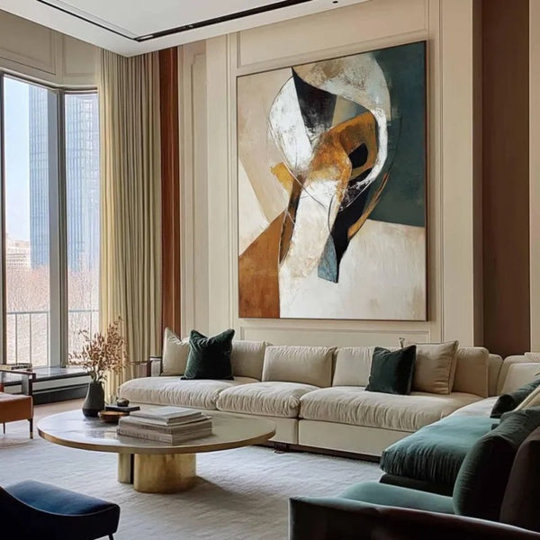 Abstract Textured Hand Painted Wall Art Minimalist Canvas For Home Decor No Frame