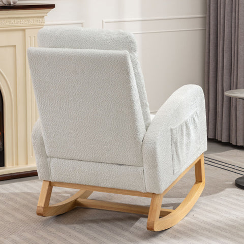 Decorative Rocking Chair With Footrest